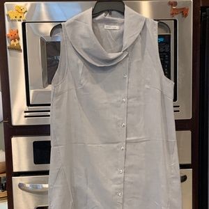 MISLOOK sleeveless, button front dress w pockets